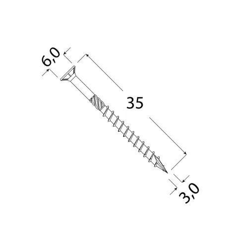 wkręt ciesielski 3x35 torx