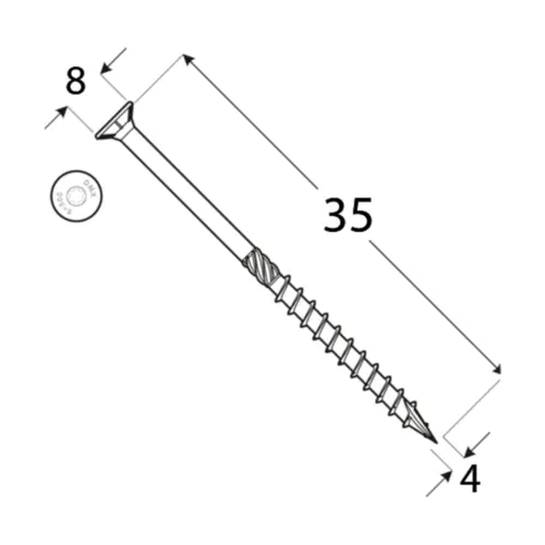 wkręty ciesielskie 4x35 torx