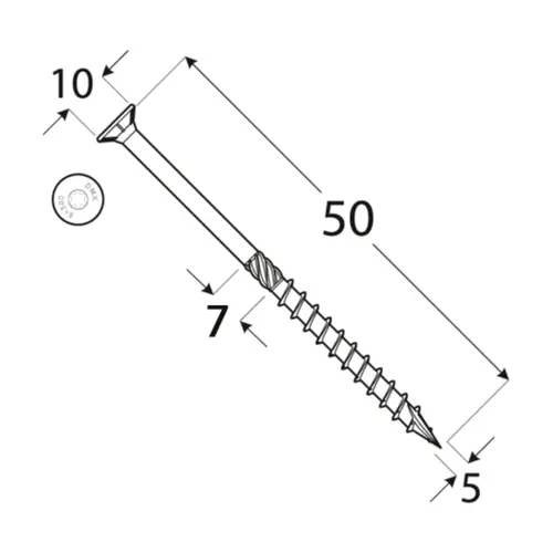 wkręty ciesielskie 5x50 torx