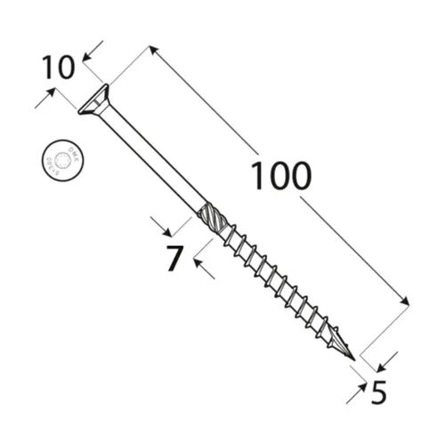 wkręty ciesielskie 5x100 torx
