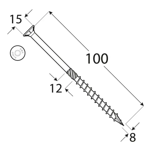 wkręty ciesielskie 8x100 torx